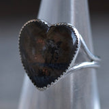 Vintage Sterling 1920's Butterfly Wing Heart Ring 4.25