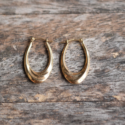 Vintage 14K Gold Hoop Earrings