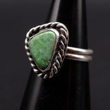 Vintage Sterling Turquoise Roper Ring 6.5