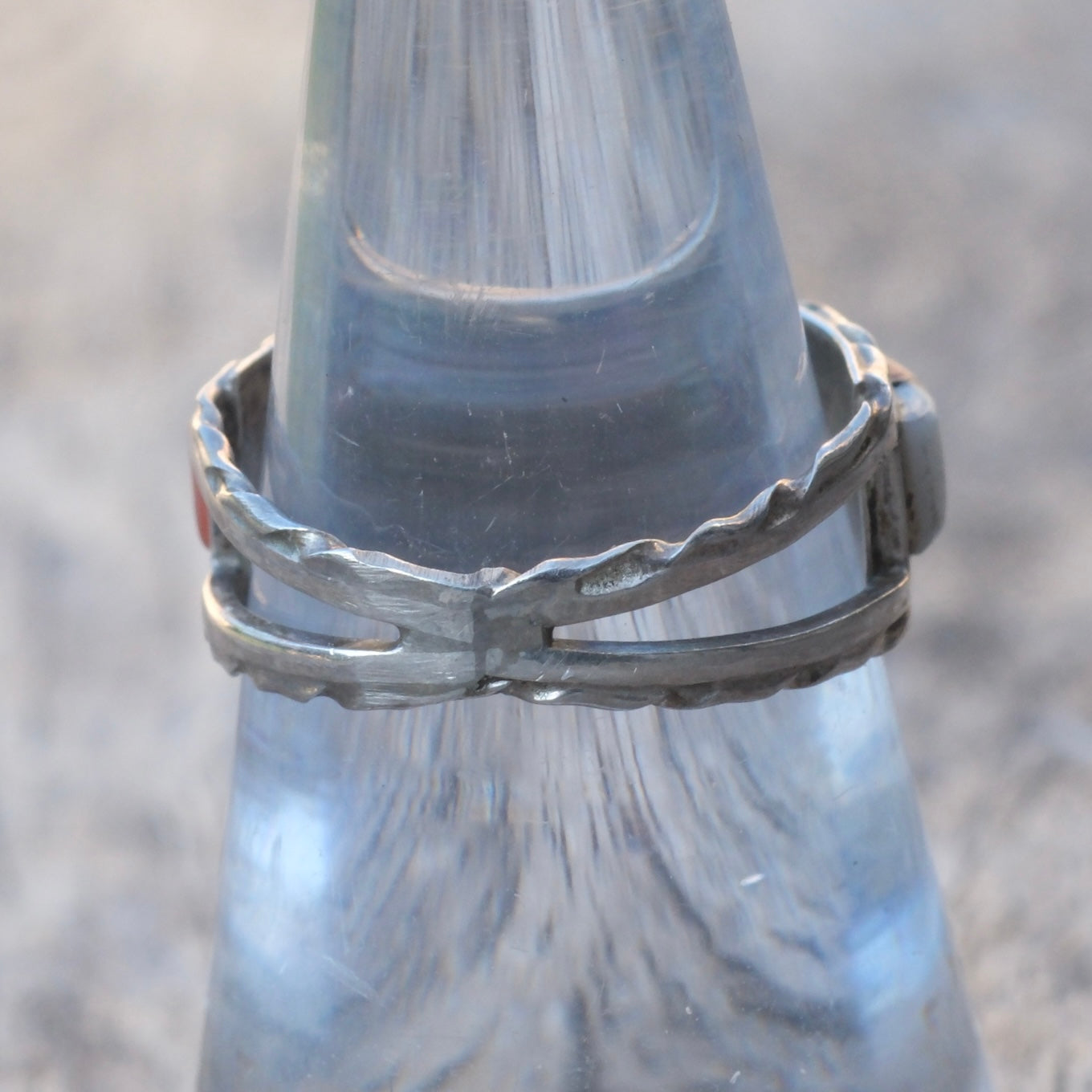 Vintage Sterling Zuni Inlay Band 7.5