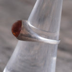 Vintage Sterling Amber Ring 7