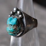 Vintage Sterling Chunky Turquoise Ring 6