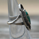 Vintage Sterling Turquoise Ring 5.25