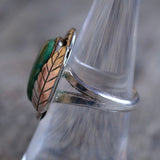 Vintage Sterling Turquoise Roper Ring 6.25