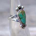 Vintage Sterling Turquoise Ring 3.25