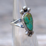 Vintage Sterling Turquoise Ring 3.25