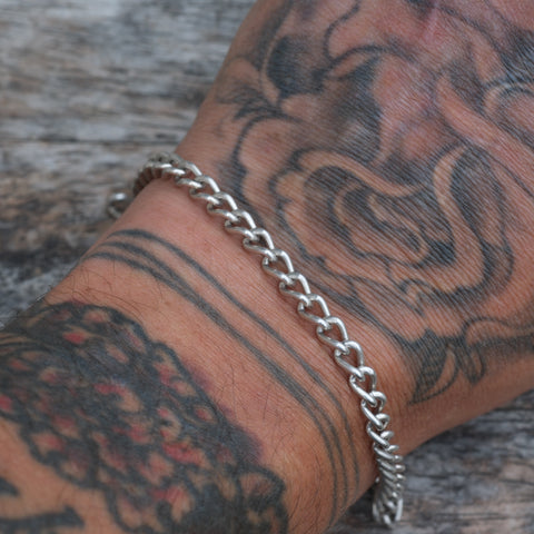 Vintage Sterling Silver Curb Bracelet
