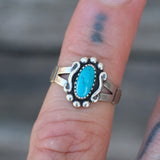 Vintage Sterling Turquoise Ring 2.75