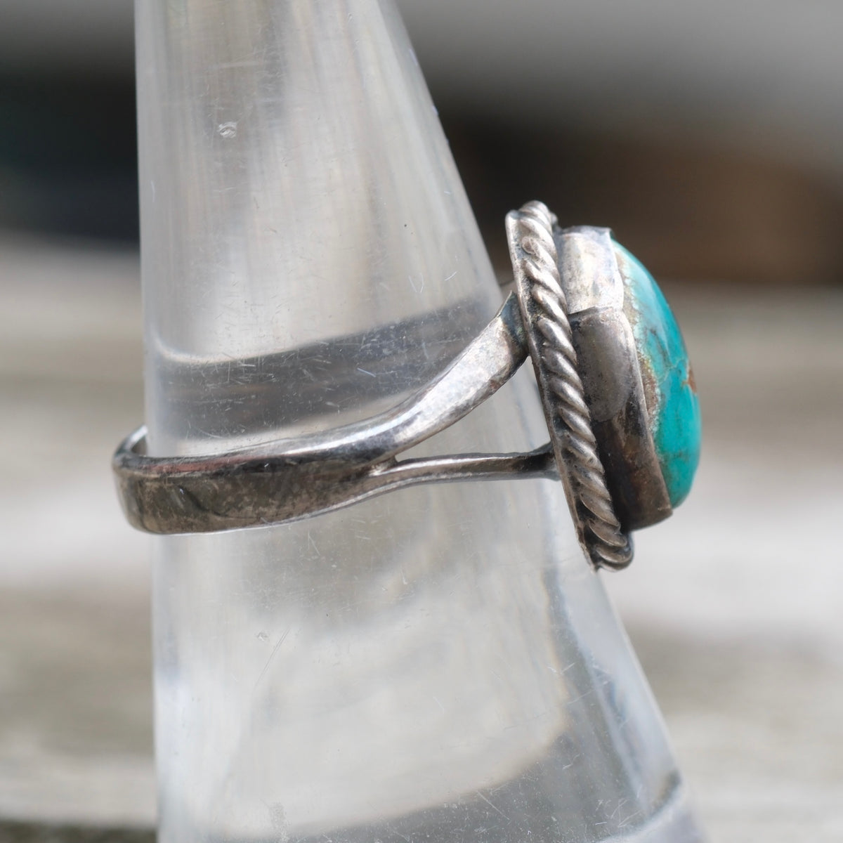 Vintage Sterling Turquoise Roper Ring 7.5 – American Decay