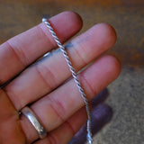 Vintage Sterling Silver Twisted Chain Bracelet 9.25"