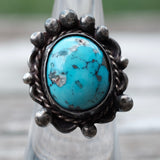 Vintage Sterling Turquoise Ring 6.25