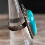 Vintage Sterling Turquoise Ring 6.25