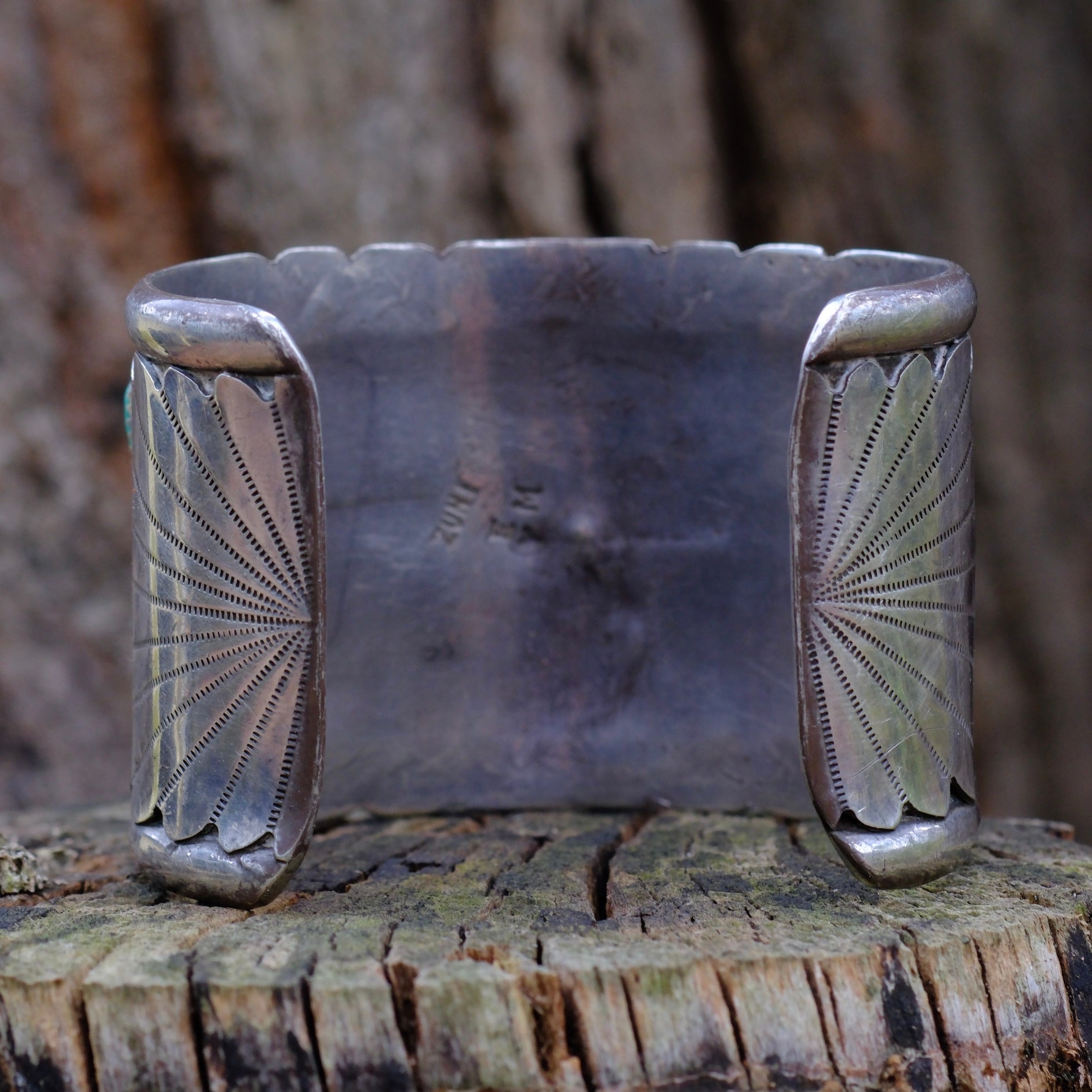 MASSSIVE Zuni Turquoise Row Cuff Bracelet