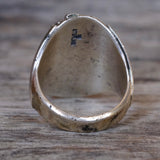 Vintage Sterling Onyx Eagle Ring 11