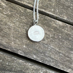 Vintage Sterling Enamel Good Luck Hex Necklace