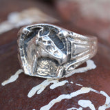 Vintage Sterling Silver Horseshoe Ring 9.25