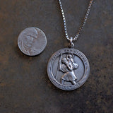 Vintage Sterling St Christopher Necklace