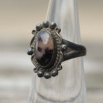 Vintage Sterling Agate Ring 5.25