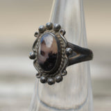 Vintage Sterling Agate Ring 5.25