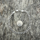 Vintage Sterling Curb Link Chain Bracelet