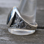 1980's Vintage Sterling Hematite Thunderbird Ring