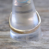 Vintage Sterling Turquoise Ribbed Band Ring 12.75