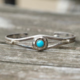 Vintage Sterling Turquoise Cuff