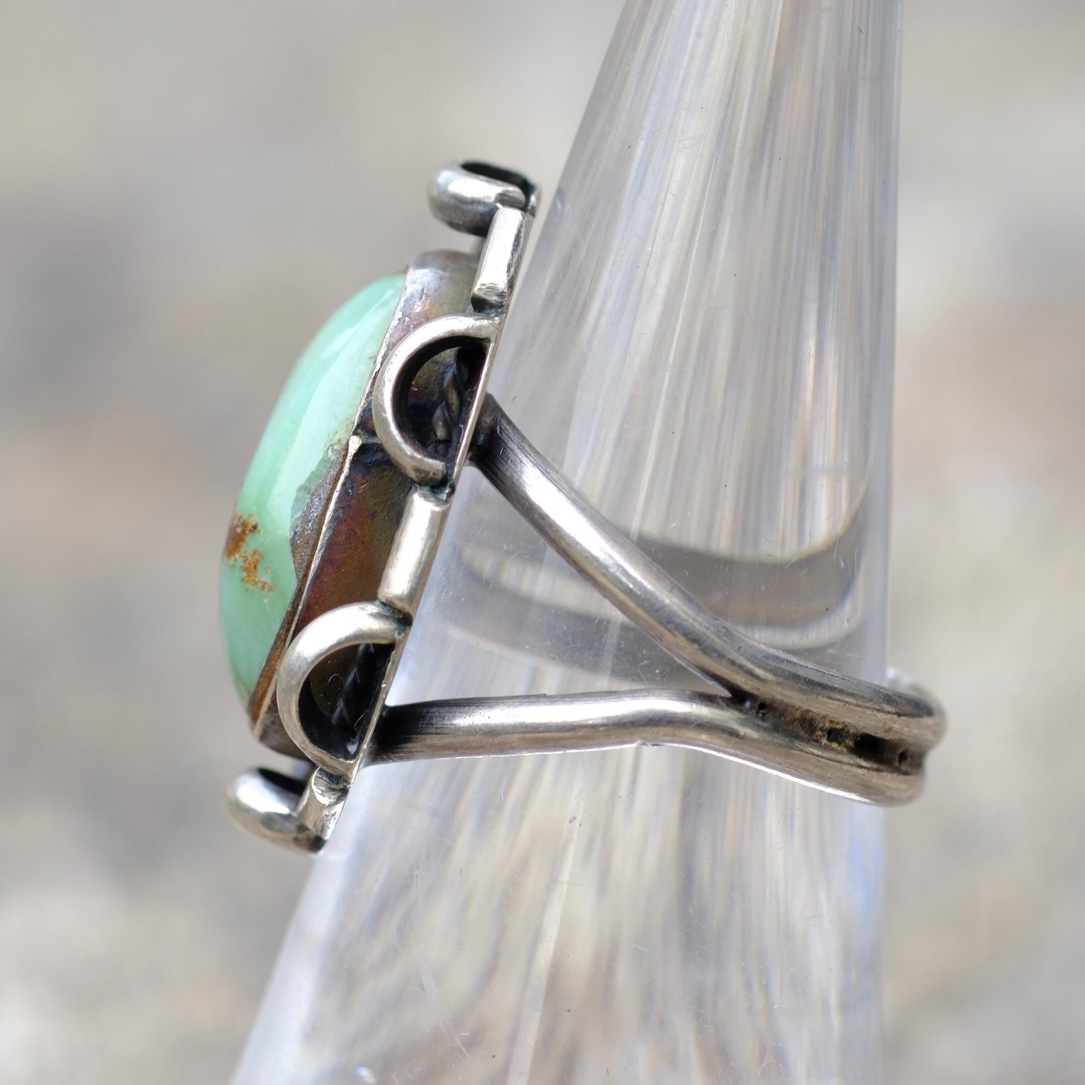 Vintage Sterling Turquoise Ring 6