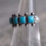 Vintage Sterling Turquoise Band 5.5