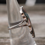 Vintage Sterling Inlay Dancer Ring 6.5