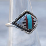 Vintage Sterling Zuni Inlay Band 7