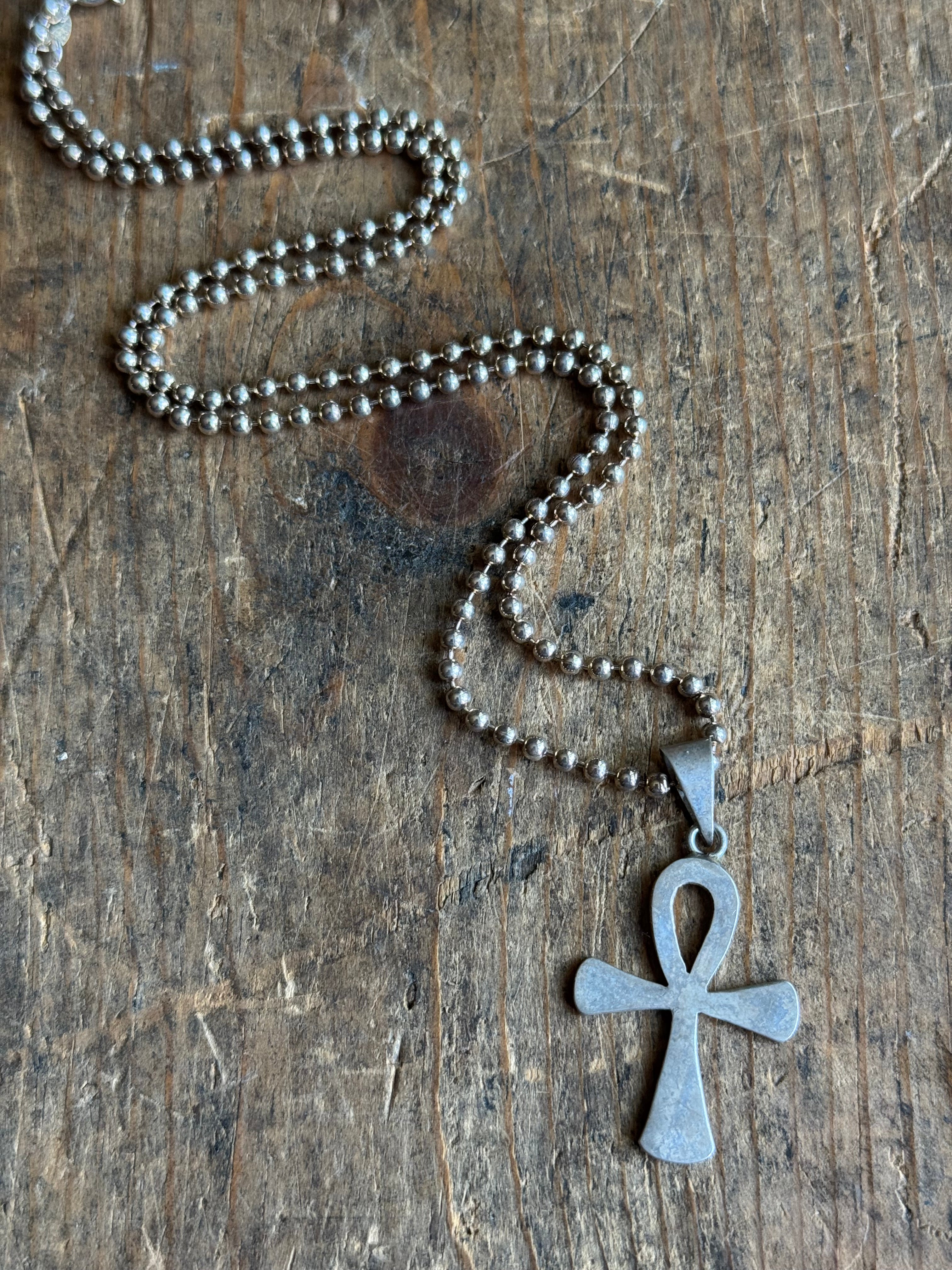 Vintage Sterling Silver Ankh Necklace