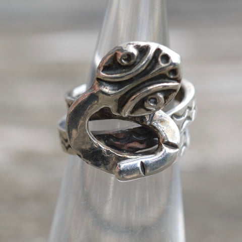 Vintage Sterling Silver Snake RIng 4