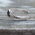 Vintage Sterling Onyx Roper Cuff