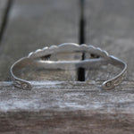 Vintage Sterling Turquoise Stamped Cuff