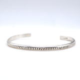 Vintage Sterling Silver Stamped Cuff Bracelet 6.25"