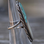 Vintage Sterling Turquoise and MOP Inlay Ring 5.5