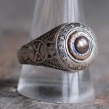 Voltage Sterling American Legion Signet Ring 12.5