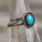 Vintage Sterling Turquoise Roper Ring 7.5