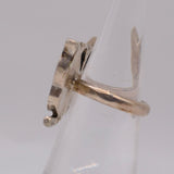 Vintage Sterling Crushed Turquoise Inlay Ring 4.25