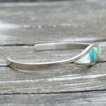 Vintage Sterling Multistone Inlay Cuff