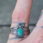 Vintage Sterling Turquoise Ring 7.25