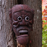 Huge Antique Japanese Wood Carved Mask
