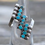 Vintage Sterling Turquoise Inlay Ring 4