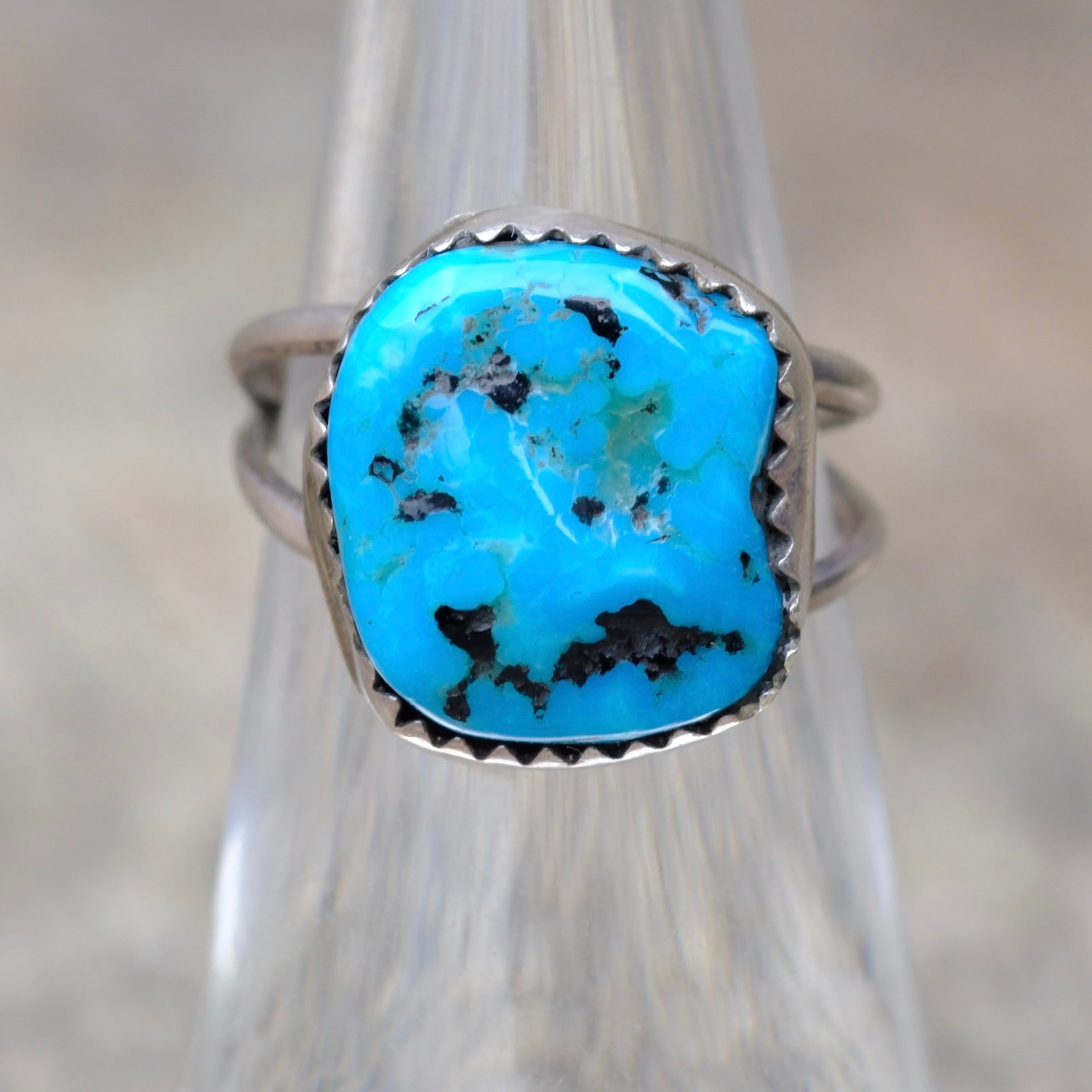 Vintage Sterling Turquoise Ring 5