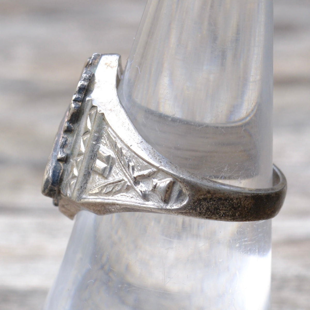 Vintage Sterling 1974 Class Signet Ring 7.5