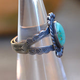 Vintage Sterling Turquoise Fred Harvey Era Ring 4.25