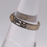 Vintage Sterling Silver Leaf Band Ring 6.5