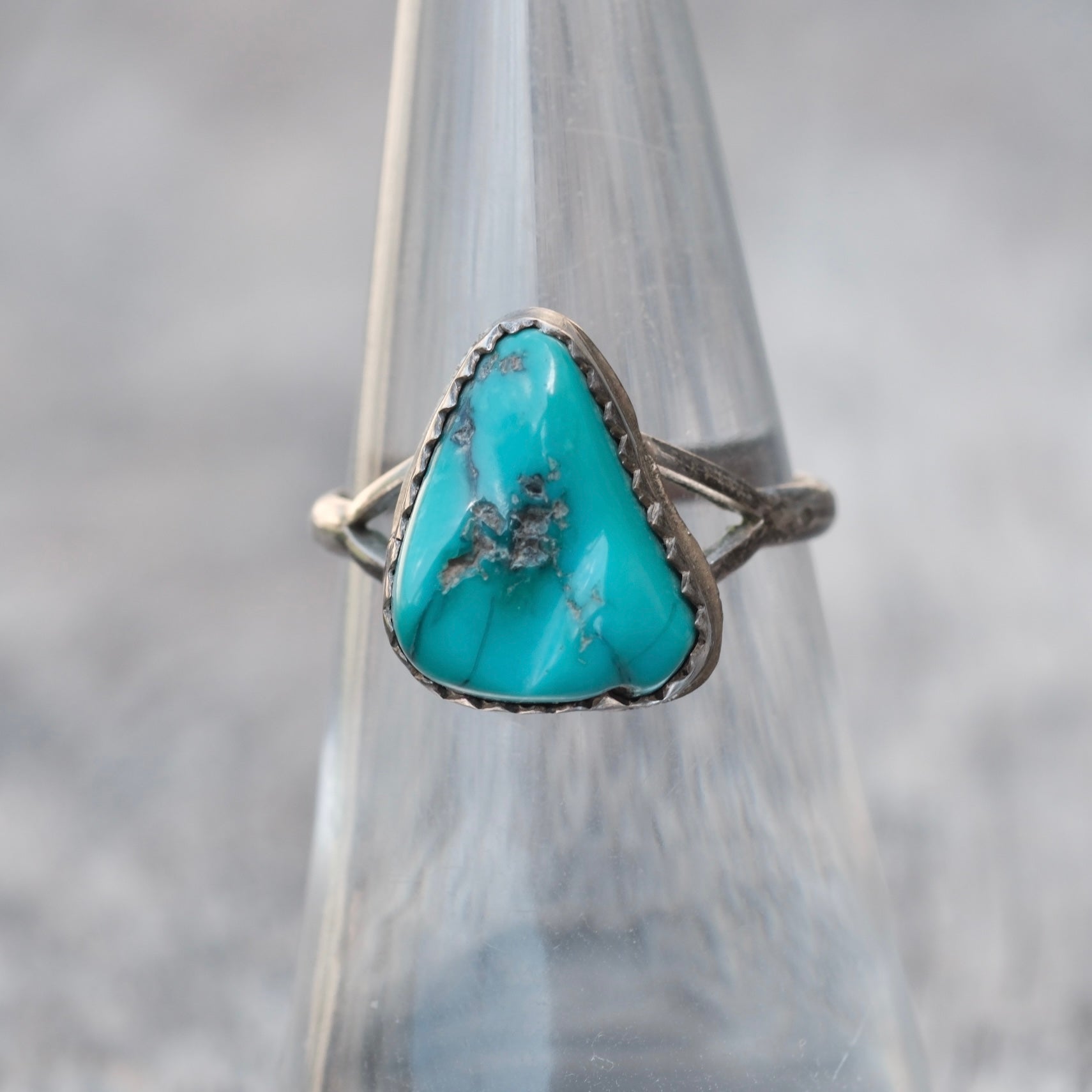 Vintage Sterling Turquoise Ring 6.25