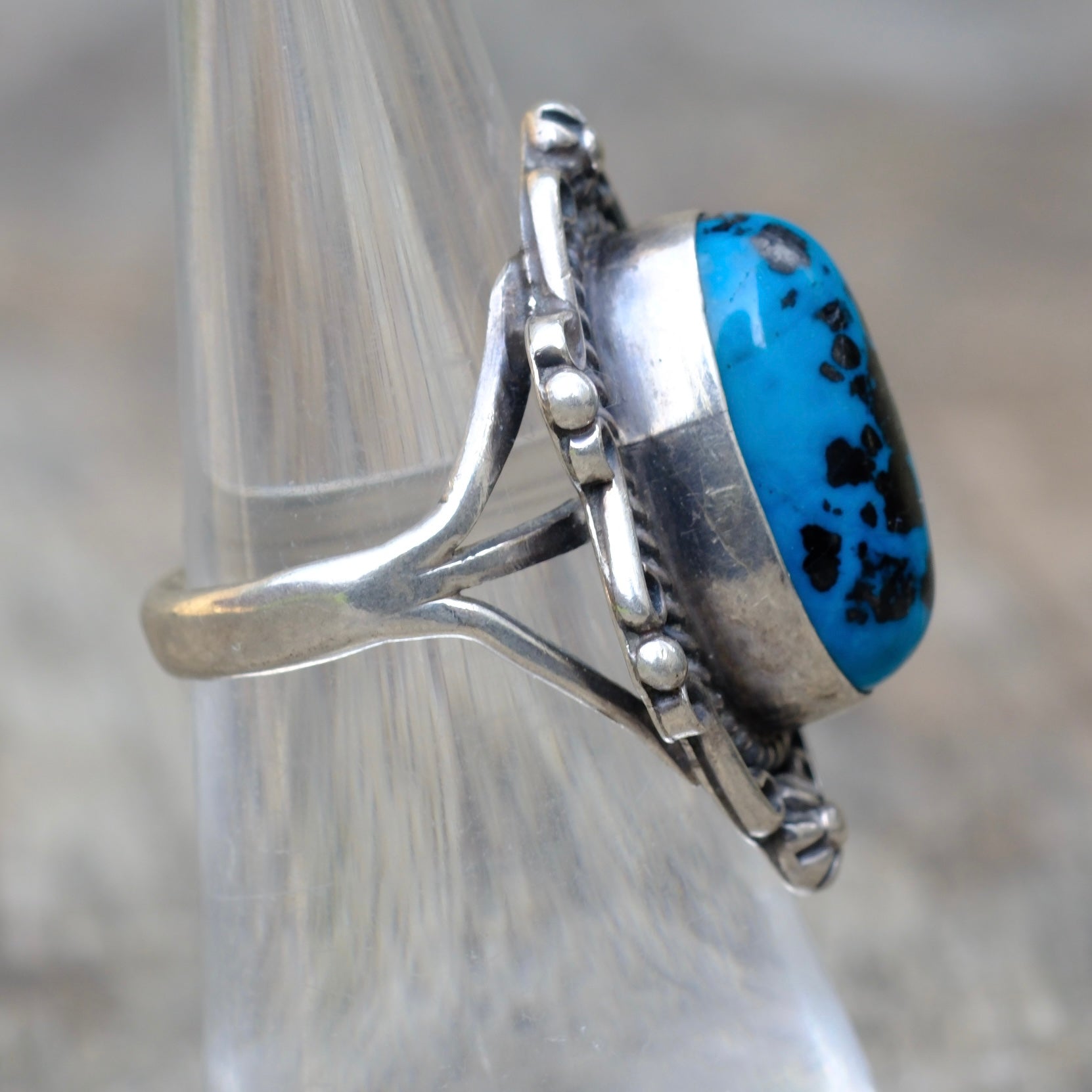 Vintage Sterling Turquoise Ring 6